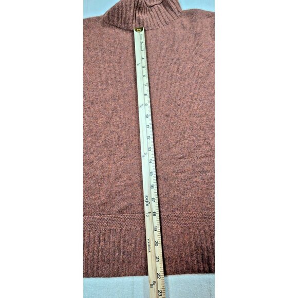 Poetry Cashmere Sweater Women’s 14 Brown Slim Funnel Neck Pullover Quiet Luxury - Picture 6 of 16